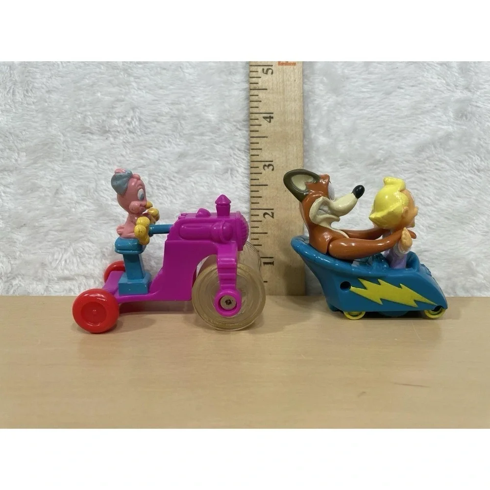 Vintage‎ 1993 Warner Bros Cartoon Vehicle Toys Lot of 2 Pullback/Push Cars